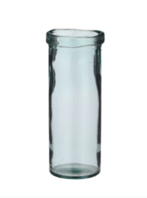 Pepe vase cylinder recycled glass - Alto 28 x diámetro 12cm.