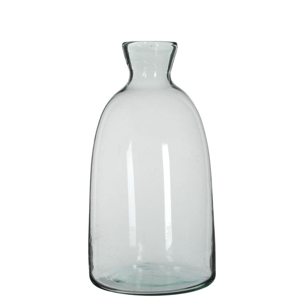 Florine Bottle Recycled Glass  transparent - Alto 44 x diámetro 22cm.