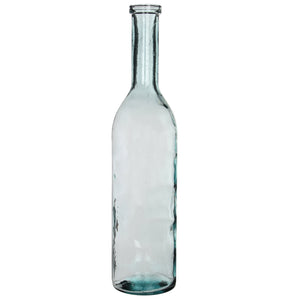 Rioja Bottle Recycled Glass transparent - Alto 75 x diámetro 18cm.