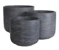 Stream Pot round dark grey - 3 tamaños.