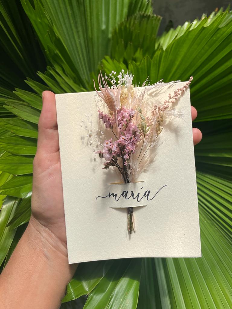 Tarjeta con Mini Bouquet de Preservadas.